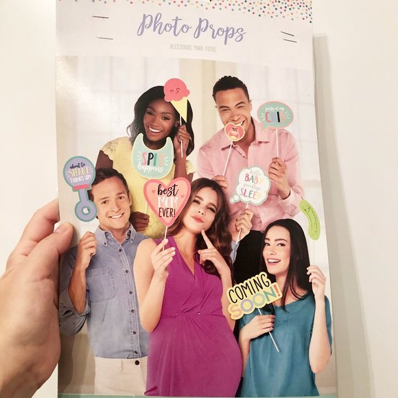 Baby Shower items: Photo Booth Props for Unisex Baby Shower, 3 Sets of Napkins - Picture 2 of 4